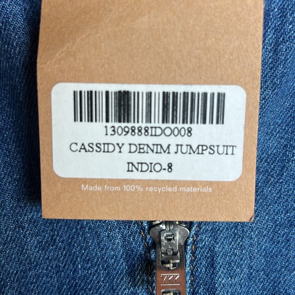 NWT Reformation Cassidy Denim Jumpsuit in Indio - Size 8 - Picture 12 of 13